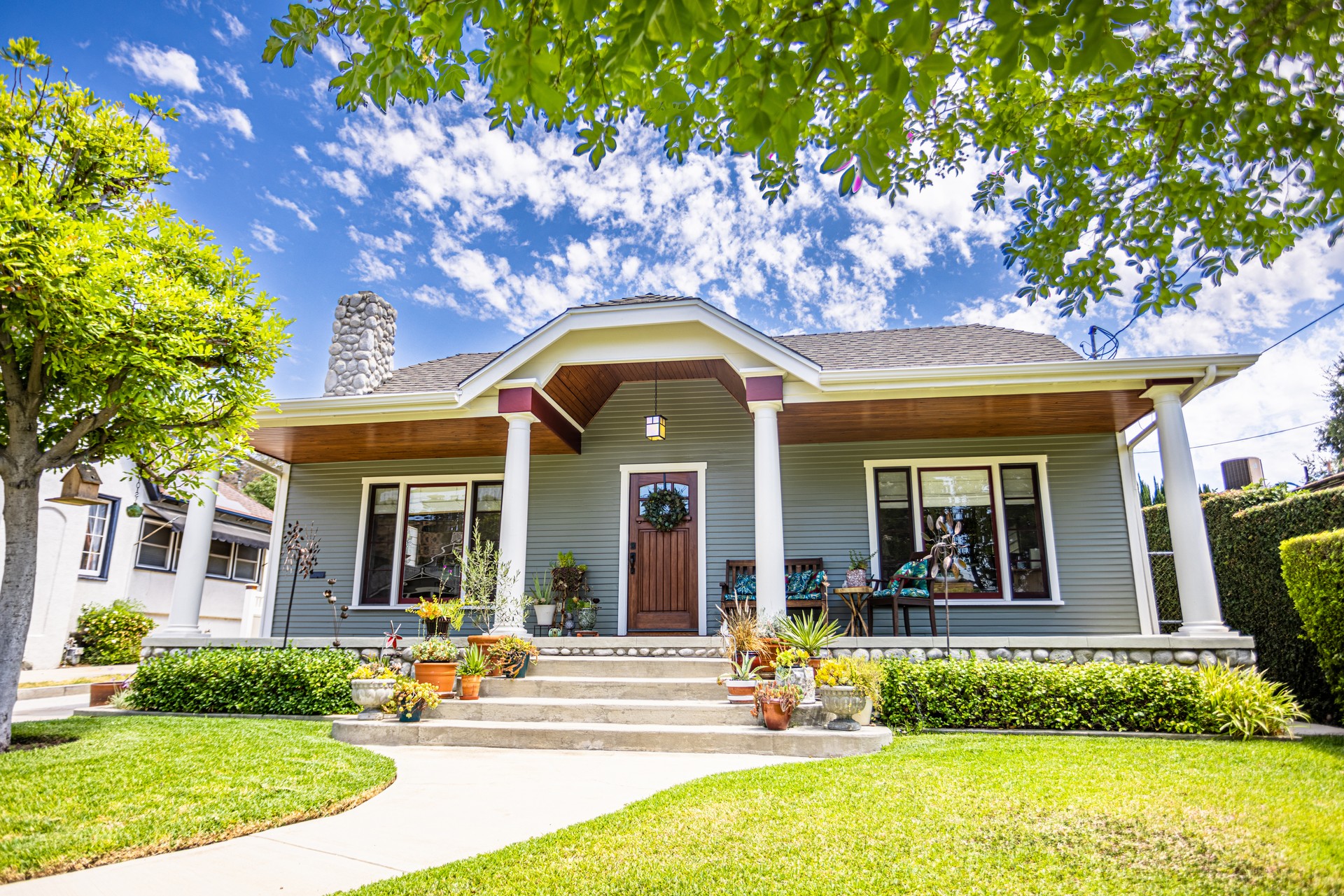 Freshly Painted Craftsman Bungalow House